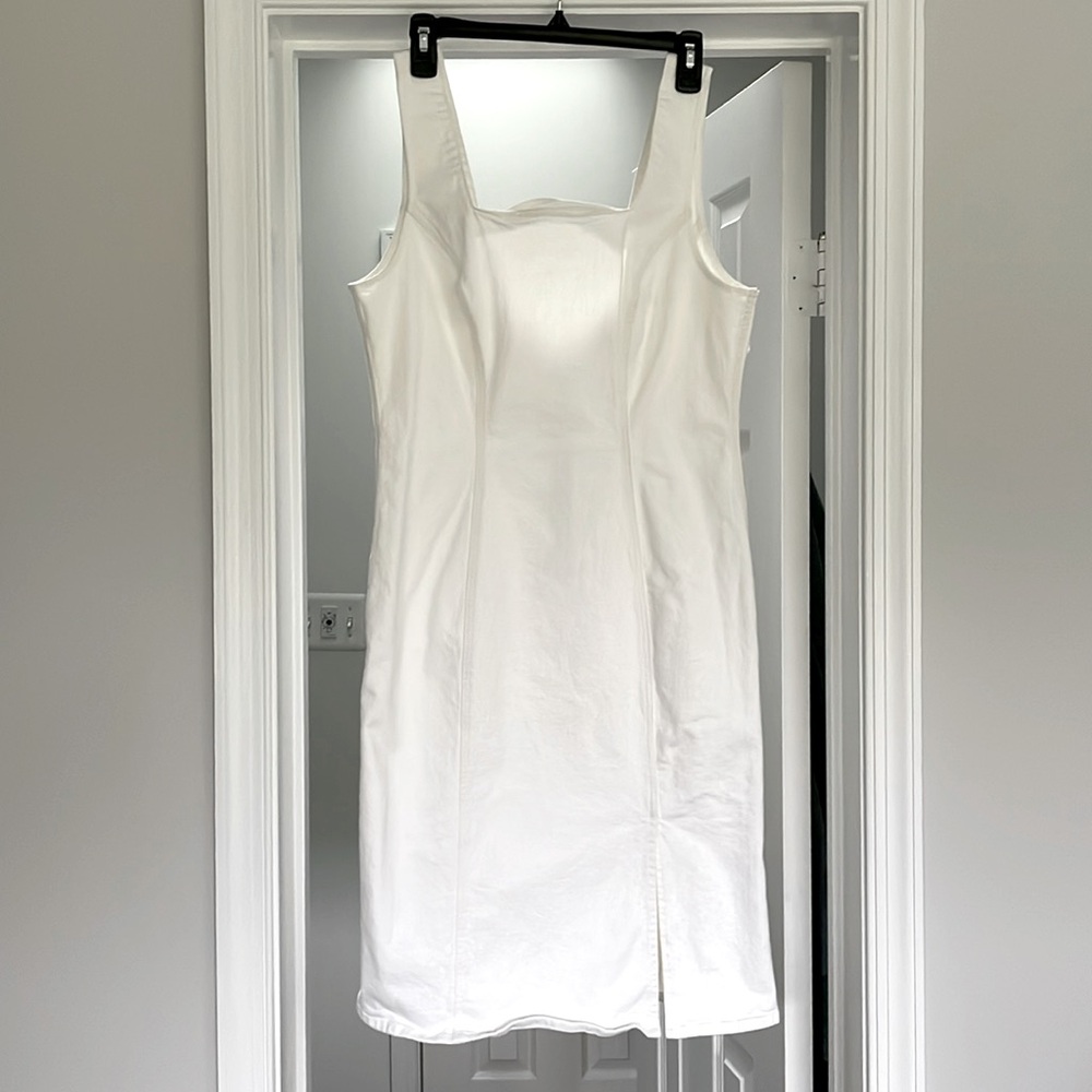 JCrew White Denim Dress Size 10